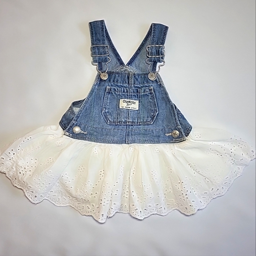 Oshkosh B'gosh Denim & White Dress, Size 6M